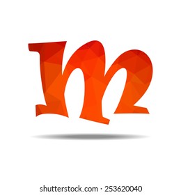 alphabet low polygon