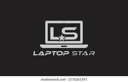 Alphabet LS illustration monogram vector logo template in round shape