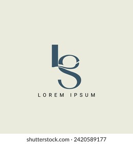 Alphabet LS and SL illustration monogram vector logo template