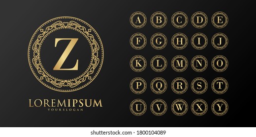 alphabet Luxury initial badge logo