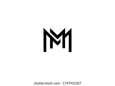 alphabet M abstract logo vector