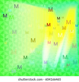 Alphabet M art template