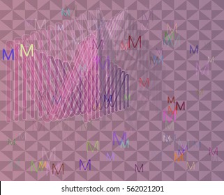 Alphabet M background design