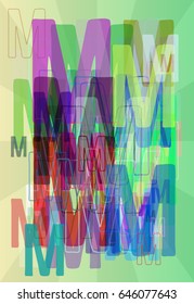 Alphabet M design background