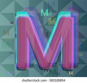 Alphabet M design icon