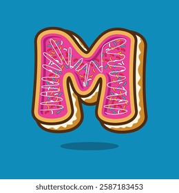 The alphabet M is donut shape