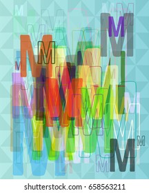 Alphabet M icon design