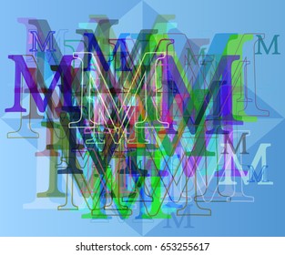 Alphabet M icon idea