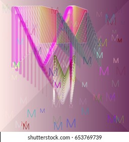 Alphabet M idea pattern