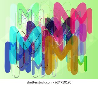 Alphabet M idea texture