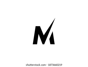 alphabet M logo vector design