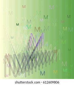 Alphabet M template background