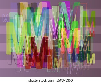 Alphabet M texture idea