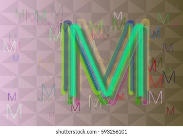 Alphabet M texture idea