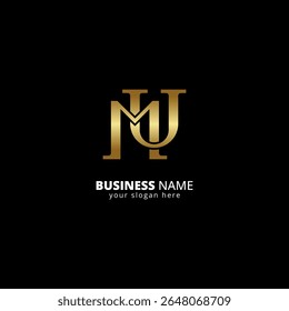 Alphabet M and U Letter Logo, Luxury Monogram Design.