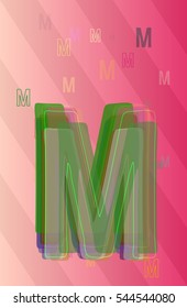 alphabet and M, various overlap of motion