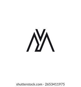 Alfabeto M e Y Letra Monograma Logo Design. Modelo de vetor inicial.