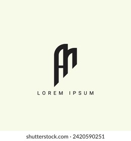 Alphabet MA and AM illustration monogram vector logo template