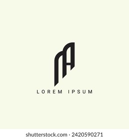 Alphabet MA- und AM-Illustrations-Vorlage für monogrammes Vektorlogo