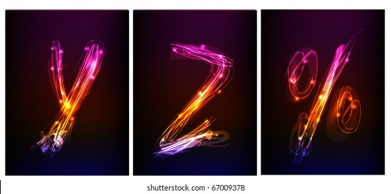 alphabet "made of light" collection