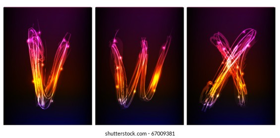 alphabet "made of light" collection