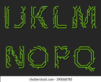 Alphabet made from printed circuit board - second part