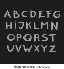 Alphabet manual drawing
