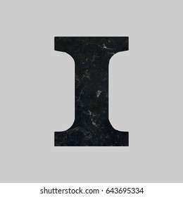 Alphabet marble font  i