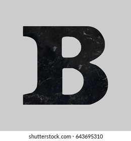 Alphabet marble font  b