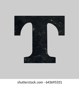 Alphabet marble font  t