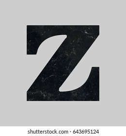 Alphabet marble font  z