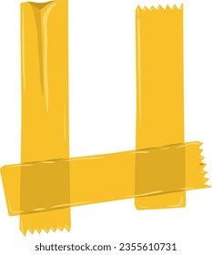 alphabet with masking tape shape