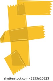 alphabet with masking tape shape