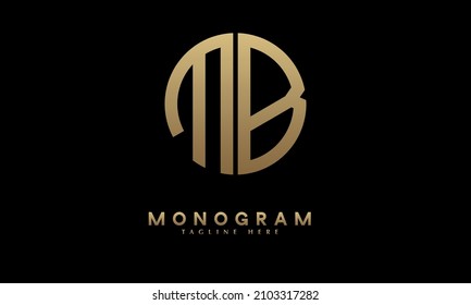 Alphabet Mb Bm Illustration Monogram Vector Stock Vector (Royalty Free ...