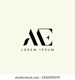 Alphabet ME and EM illustration monogram vector logo template