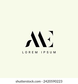 Alphabet ME and EM illustration monogram vector logo template