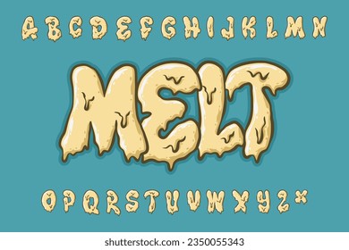 Alphabet Melt Graffiti Cartoon vector