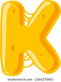 un alfabeto con tema de queso fundido