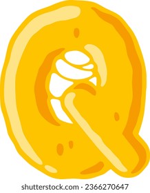 un alfabeto con tema de queso fundido