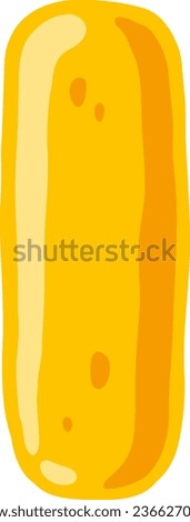 an alphabet with a melted cheese theme