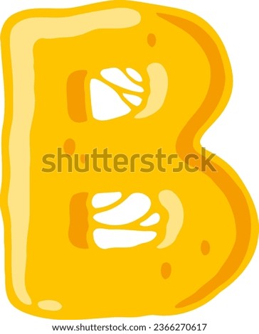 an alphabet with a melted cheese theme