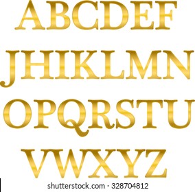 Alphabet Metal Gold Stock Vector (Royalty Free) 328704812 | Shutterstock