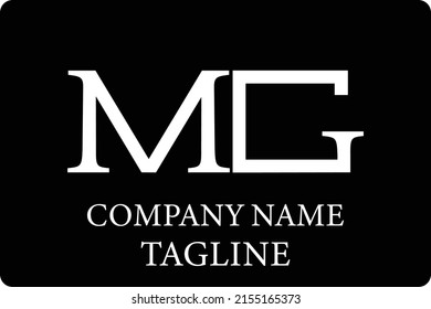 Alphabet MG diseño de logotipo profesional.Plantilla de ilustración de vectores.