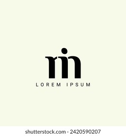 Alphabet MI and IM illustration monogram vector logo template