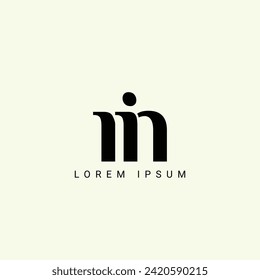 Alphabet MI and IM illustration monogram vector logo template