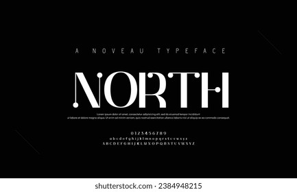 Alphabet minimal fashion serif fonts typography