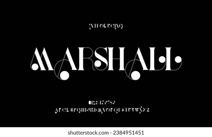 Alphabet minimal fashion serif fonts typography