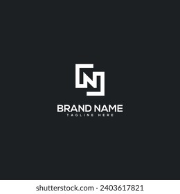Alphabet minimal letter SN NS logo design template - vector.