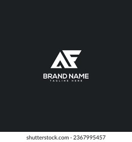 Vector de diseño de logotipo empresarial Alphabet Minimal Letters AF FA.