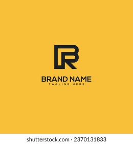 Alphabet Minimal Letters BR RB Business Logo Design Vector.